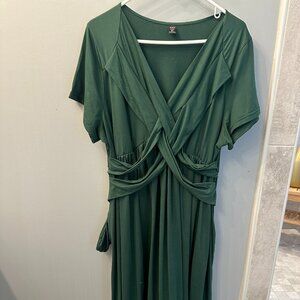 Shein 3x Hunter Green short sleve dress